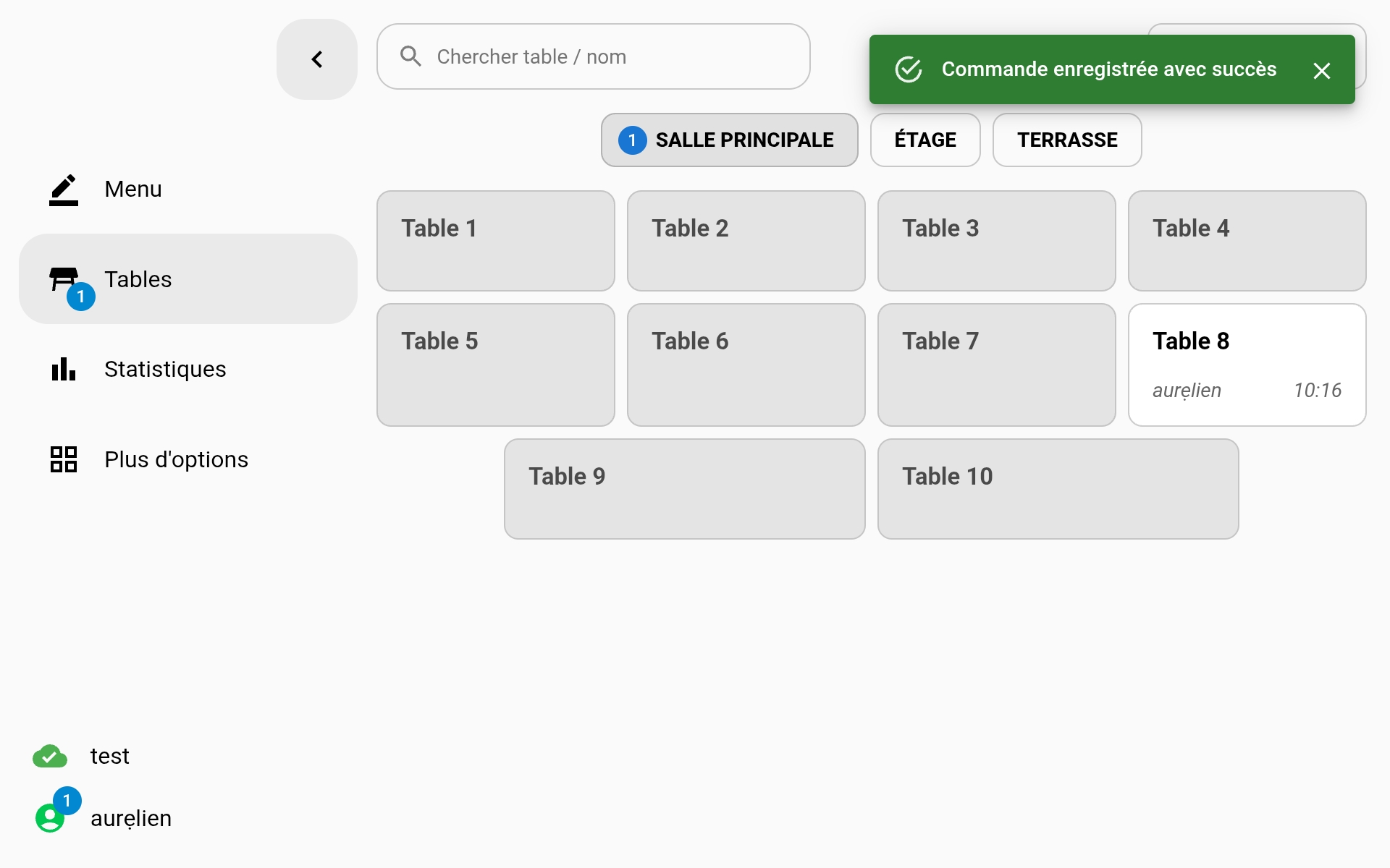 Scanpiii sur tablette — plan de salle et gestion des tables